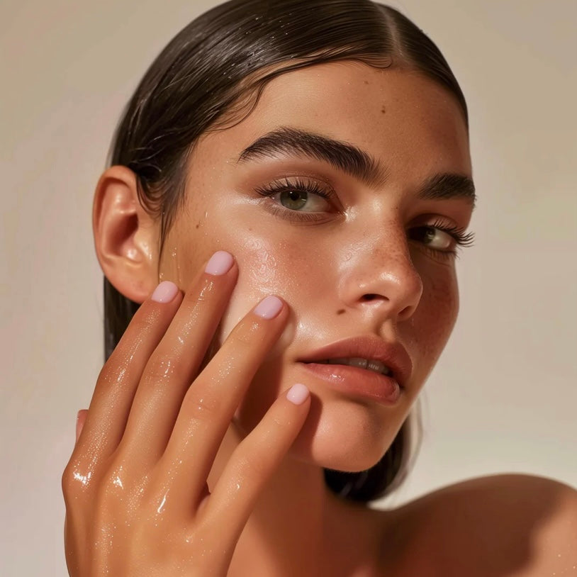 "Modèle présentant un maquillage naturel et lumineux réalisé avec les cosmétiques Arena Beauty"